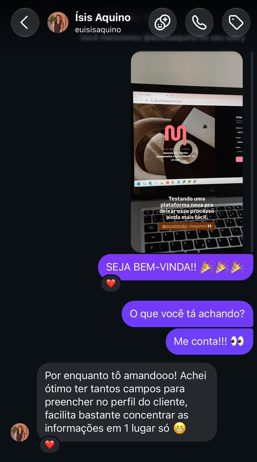 Depoimento de Ísis Aquino
